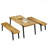 1 Dining Table, 2 Dining Benches