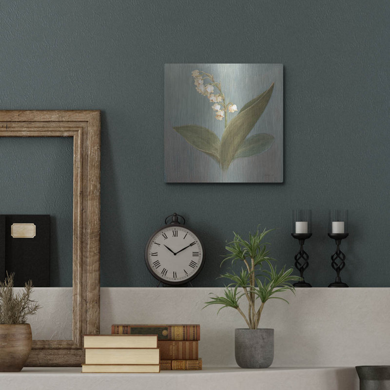 Lark Manor ™ «Cottage Lily Of The Valley» par Danhui Nai, art mural en métal, H 12 po x l 12 po