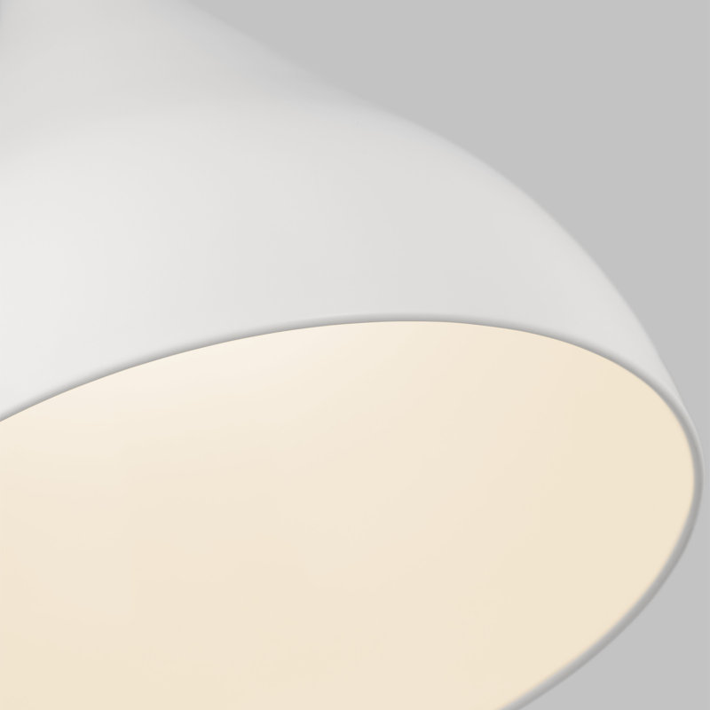 Luminaire suspendu conique à 1 lumière Ayer, Blanc mat, H 152 po x l 14 po x P 14 po