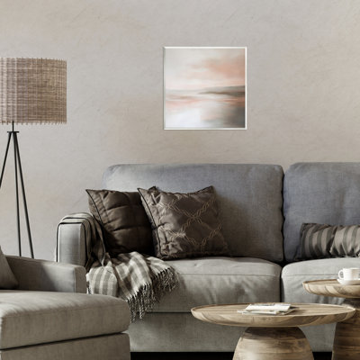 Muted Landscape Abstract Coast Wall Plaque, design by Petal Prints Design