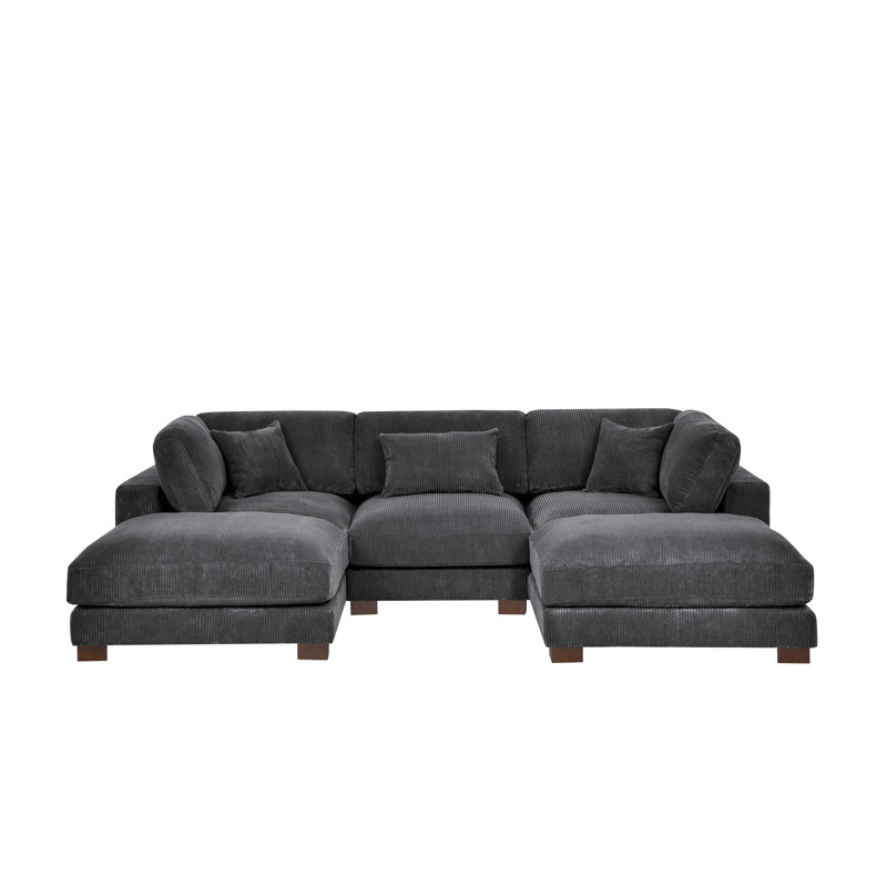 Axminster Sectional Sofa, Dark Gray
