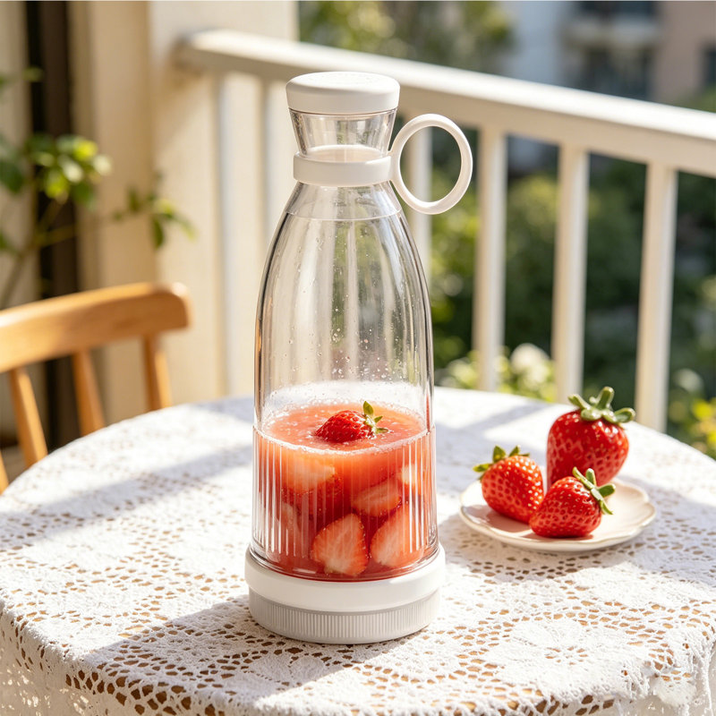 Mini-presse-fruits portatif, White