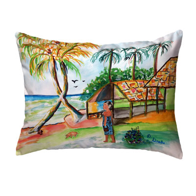Coussin Palms & Woman