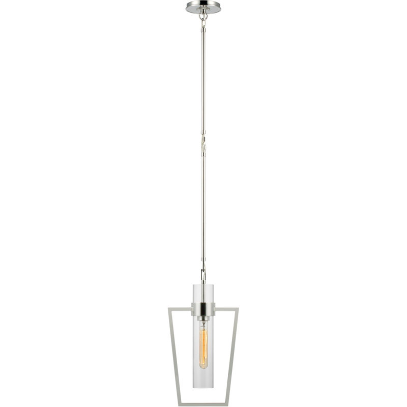 Ian K. Fowler Presidio Petite Caged Pendant, Clear, Polished Nickel