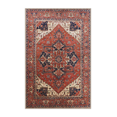 Tapis brun à motif oriental
