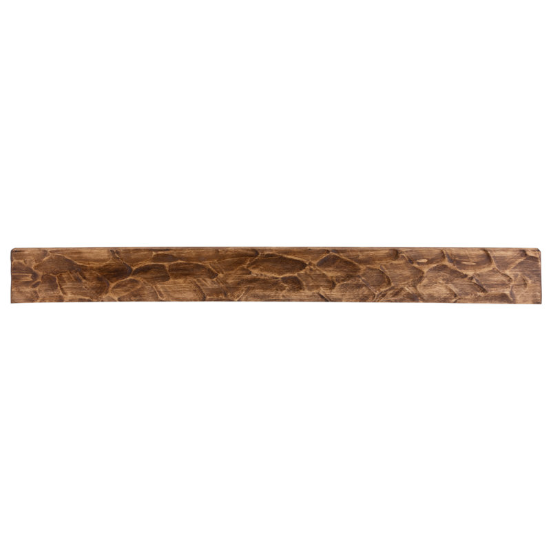 Rough Hewn 36" Dark Chocolate Poplar Fireplace Shelf Mantel