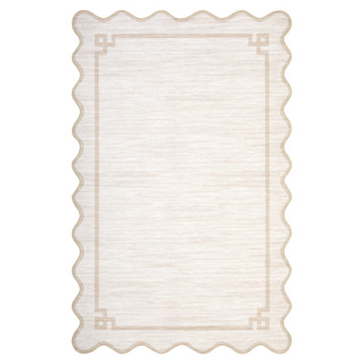 Tapis à motif géométrique minimaliste lavable avec envers antidérapant, tapis d'intérieur rétro pliable doux et résistant aux taches