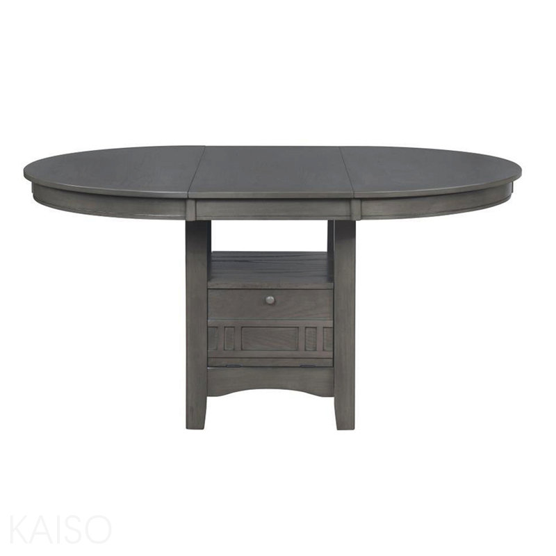 Table de salle à manger ovale à rallonge 60 po, Gris