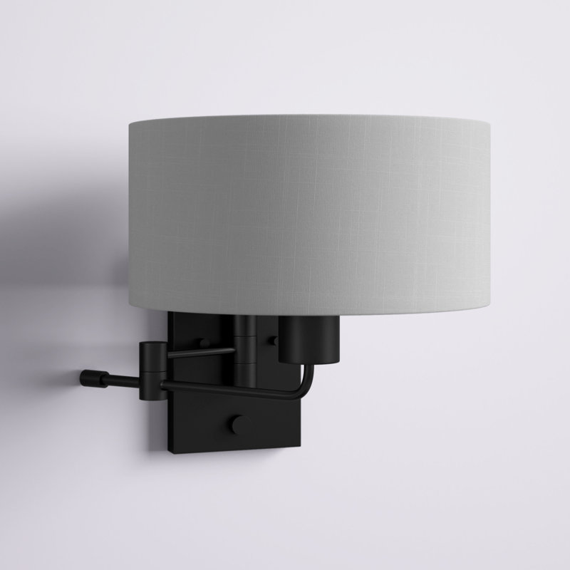 Moses Swing Arm Sconce, Matte Black