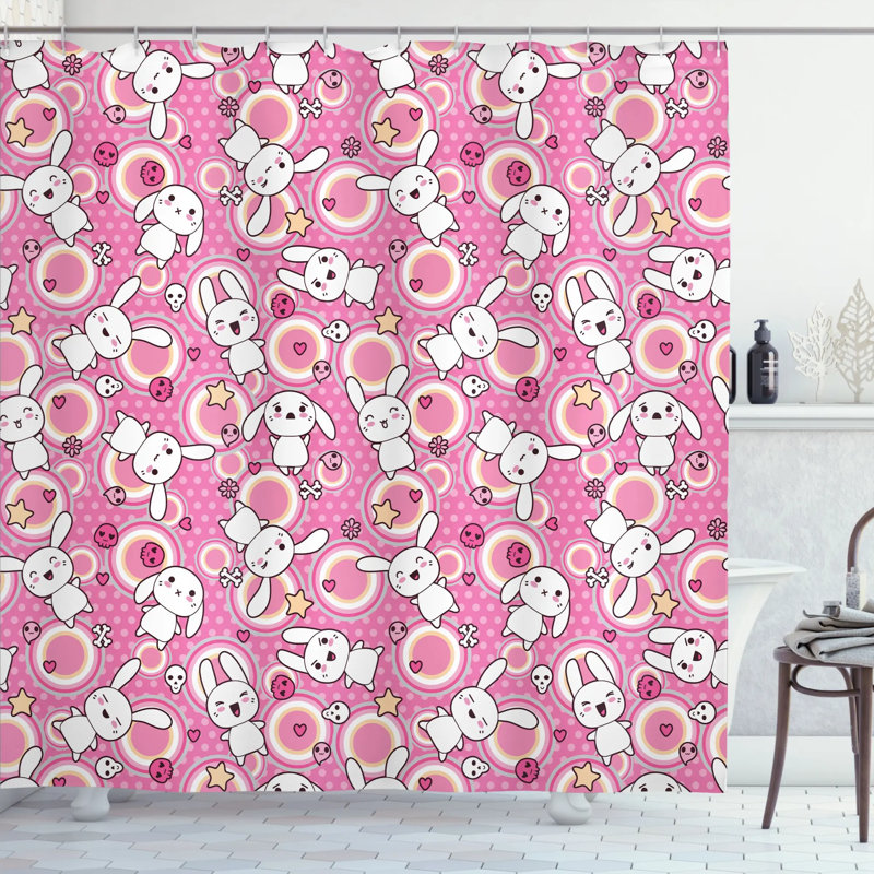 Shower Curtain with Hooks Included, 75" H x 69" W