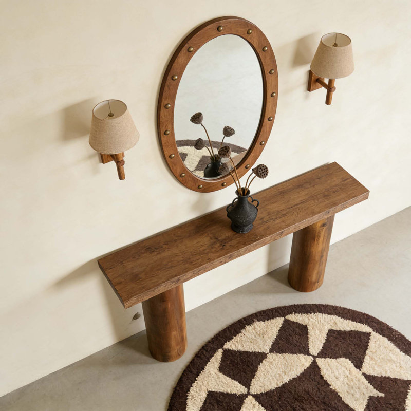 63" Console Table, Long Rustic Sofa Table Bar Table