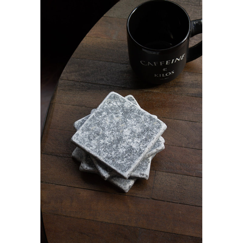 Marble Coaster Set, Grey