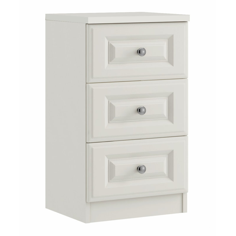 47cm W Manufactured Wood Bedside Table, White
