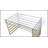 Glass Top Metal Base Writing Desk