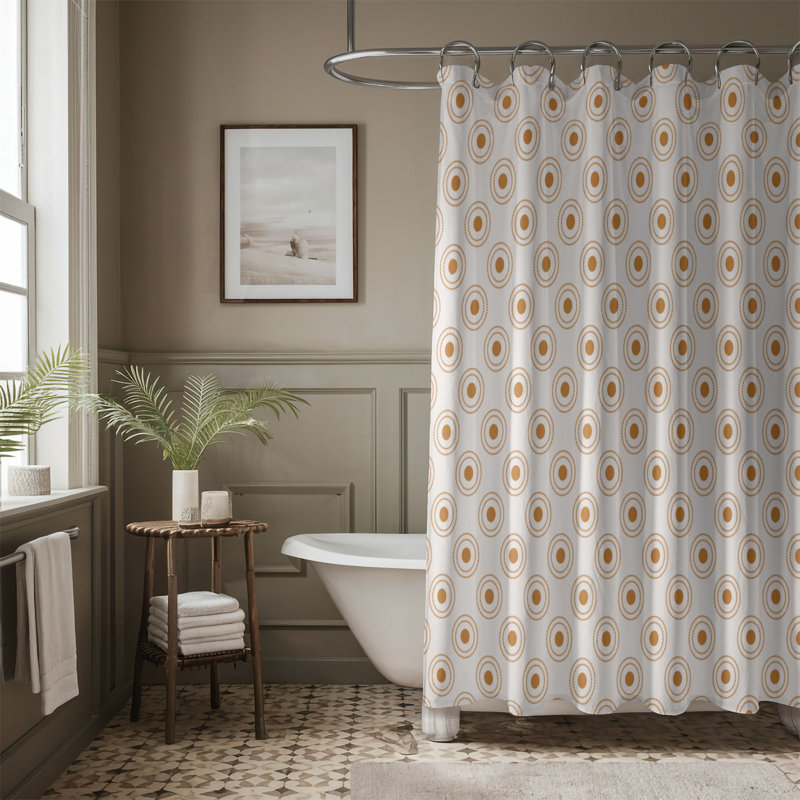 Rideau de douche Golden Dotty - Premium, H 74 po x l 71 po