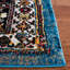 Tapis rétro vintage bleu / noir Hamadan 265-296062270