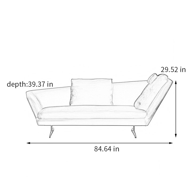 Chaise de salon légère et luxueuse