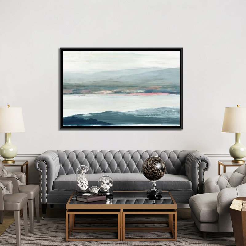 «Peaceful Mind II» par Allison Pearce - reproduction d'art, Pas de tapis, Toile avec cadre noir, H 40 po x l 60 po x 1,5 po