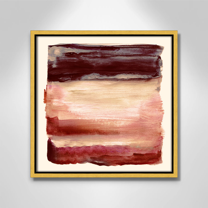 «Burgundy Sky I» par Nan, Or, H 13,5 po x l 13,5 po