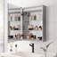 Armoire de salle de bain 2820 pouces - lumières DEL avec miroir, gradateur, affichage de l'heure et de la température, montage en surface, horloge d'apparence élégante 1 porte