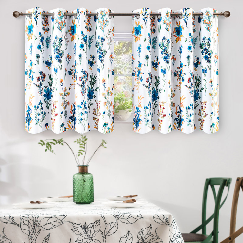 Mayview Blackout Curtain Pair, Multicolor, 52" W x 36" L