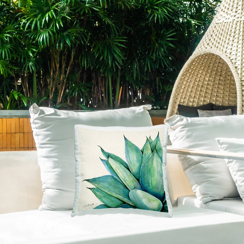 Floral Outdoor Throw Pillow