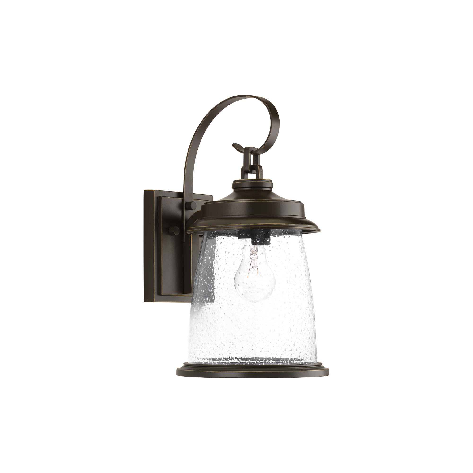 Single Light Bell Outdoor Wall Light, 21" H x 10.88" W x 13.13" D, Antique Bronze