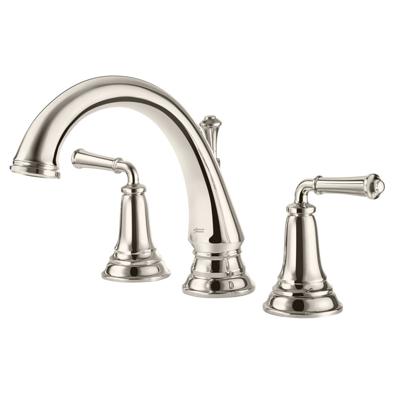 Delancey 2 Handle Deck Roman Tub Faucet, Polished Nickel, Without Shower