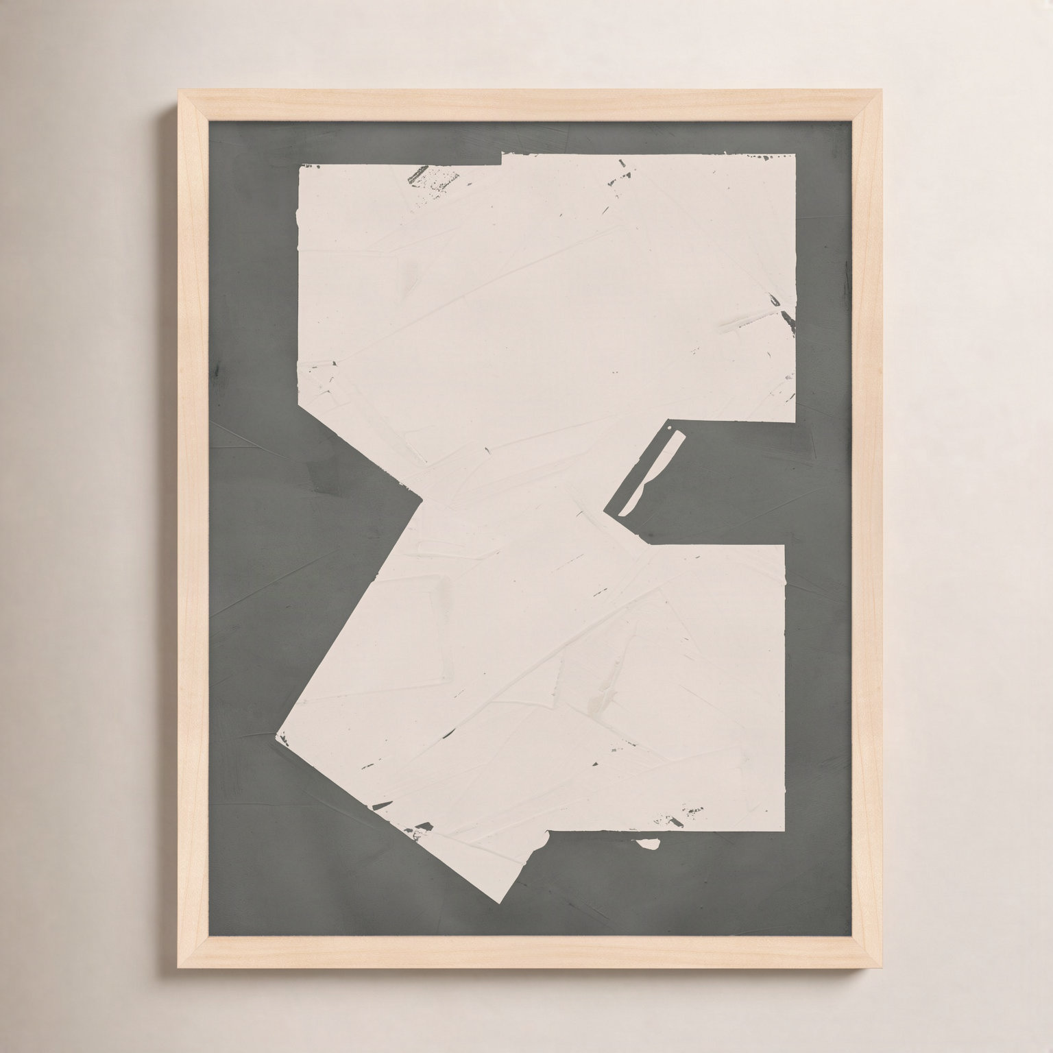 Equipoise In Greige III by Ivo Stoyanov, 16" W x 20" H, Cream