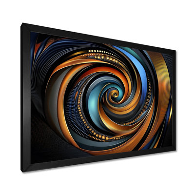 Golden Fractal Celestial Spiral Balance V - Abstract Fractal, impression d'art mural