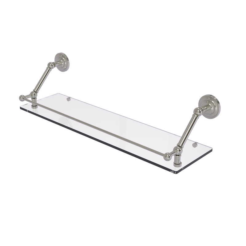 Jhene Bracket Shelf, Satin Nickel, 8" H x 30" W x 8.6" D