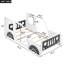 Lit plateforme simple avec roulettes Sereno-724062914