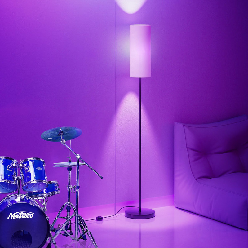 Smart Floor Lamp With Matter Smart Bulb, Dimmable Colour Temperature, Voice Control, White