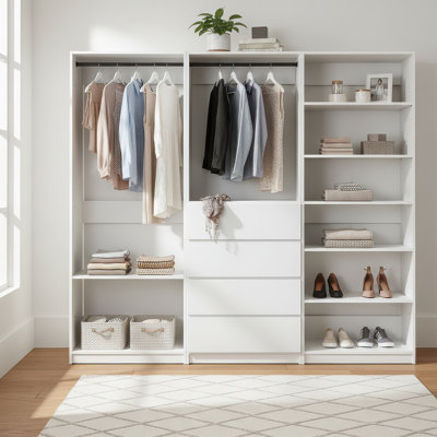 Système de garde-robe autoportant en bois