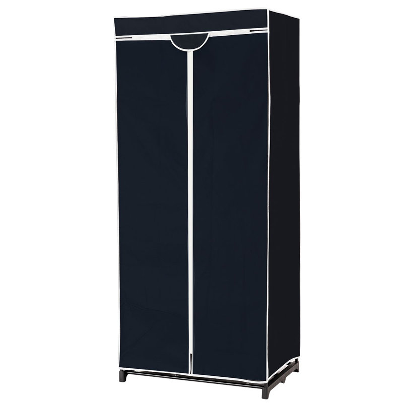 Twicken 50cm Rolling Portable Wardrobe, Black