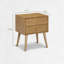 Table de chevet Lux avec 2 tiroirs, de conception adaptable, capacité de charge de 150 lb, résistante à l'eau, rehausse votre espace, facile à assembler-1542285359-1513280541