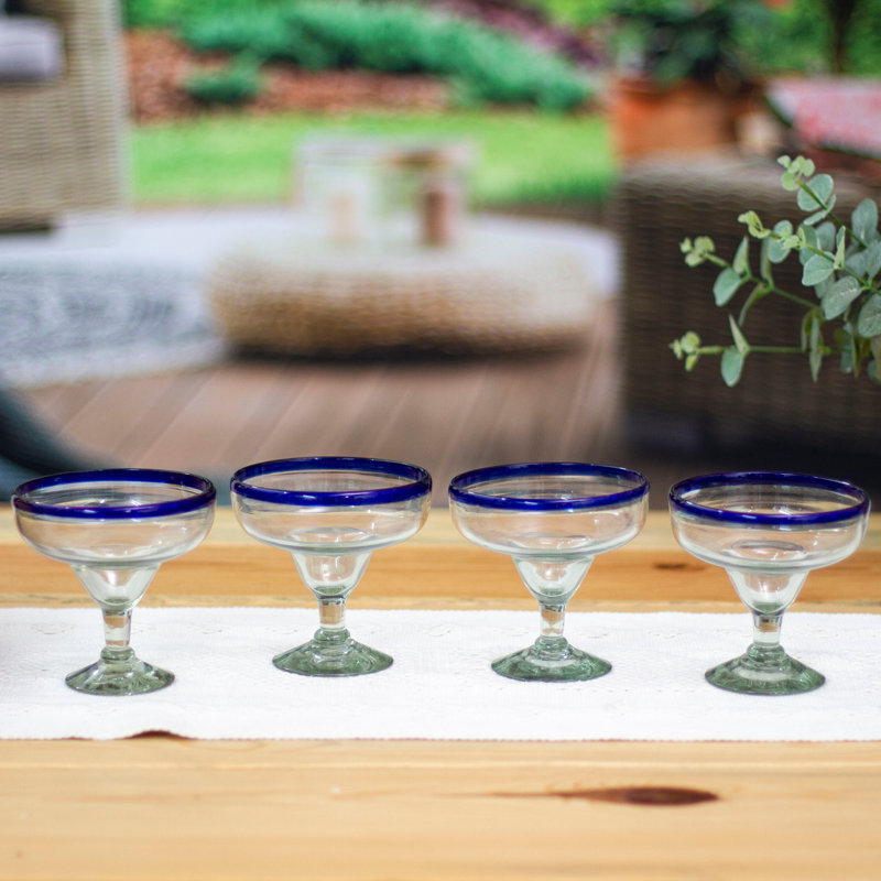 Ensemble de 4 verres soufflés à la main Margaritas