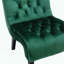 Fauteuil d'appoint sans accoudoirs en velours - vert - capitonné-887645812