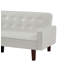 Canapé-lit rembourré en similicuir de 74,4 po Eloy Structure en bois d'eucalyptus massif et durable et pieds en peuplier-1850151484