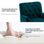 Fauteuil en velours de polyester avec garniture cloutée 28,5 po Jakub-309826112