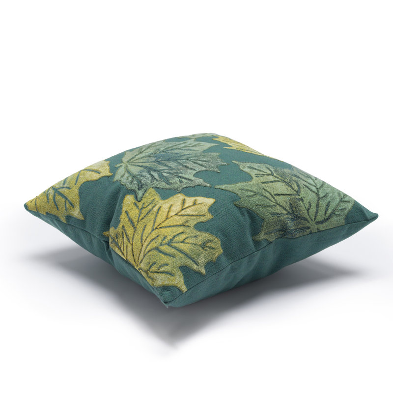 Visions IV Lumbar Rectangular Indoor / Outdoor Pillow, Green/Yellow
