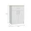 Armoire garde-manger avec un tiroir, deux tablettes intérieures et deux portes pour un rangement polyvalent et une esthétique moderne