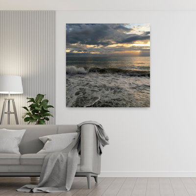 Los Muertos, plage, coucher de soleil, art côtier abstrait