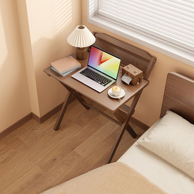 1pc, bureau pliable, bureau d'ordinateur de chevet, petite table de salle à manger simple faisant face au mur, table pliante de chambre à coucher