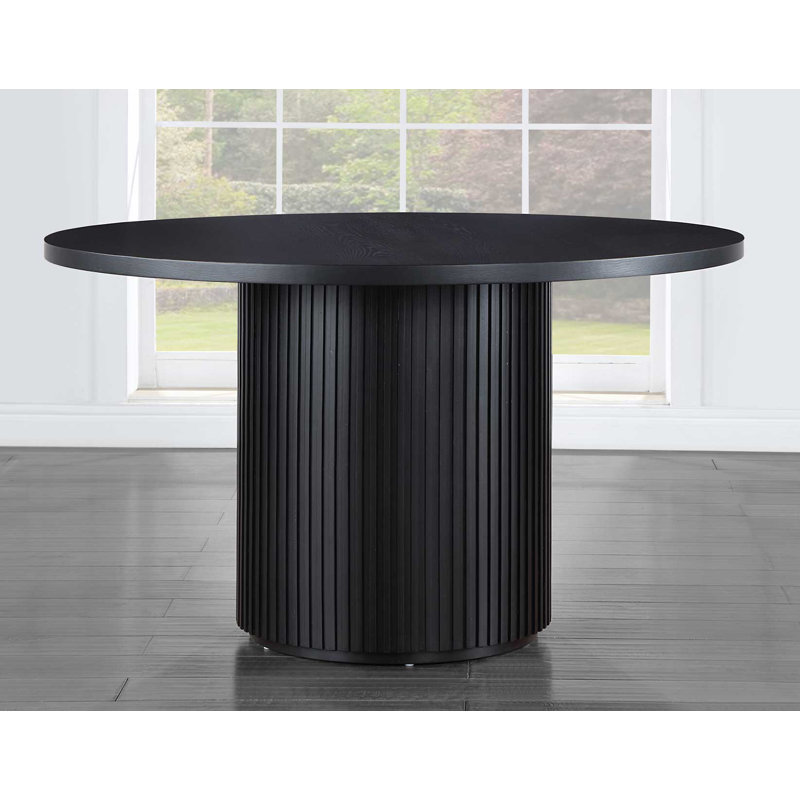 Colvin 52? Round Dining Table,, Black
