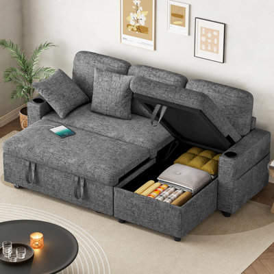 3 Seater Velvet Sofa Bed