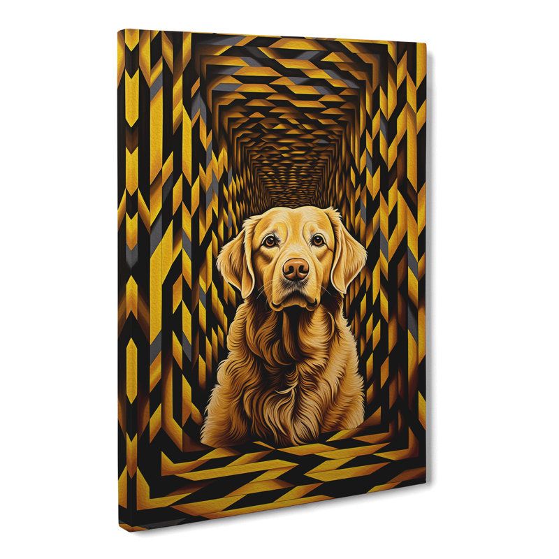 Golden Retriever Op No.2 - Wrapped Canvas, 50cm H x 35cm W x 3cm D