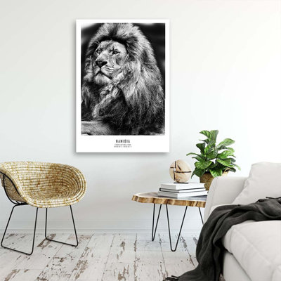 Lion Africa 1 Piece Wall Art on Canvas