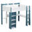 Full Loft Bed With Built-In Desk&Bookshelf-638038630