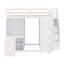Lit mezzanine avec garde-robe, bureau et tablettes-1175810892